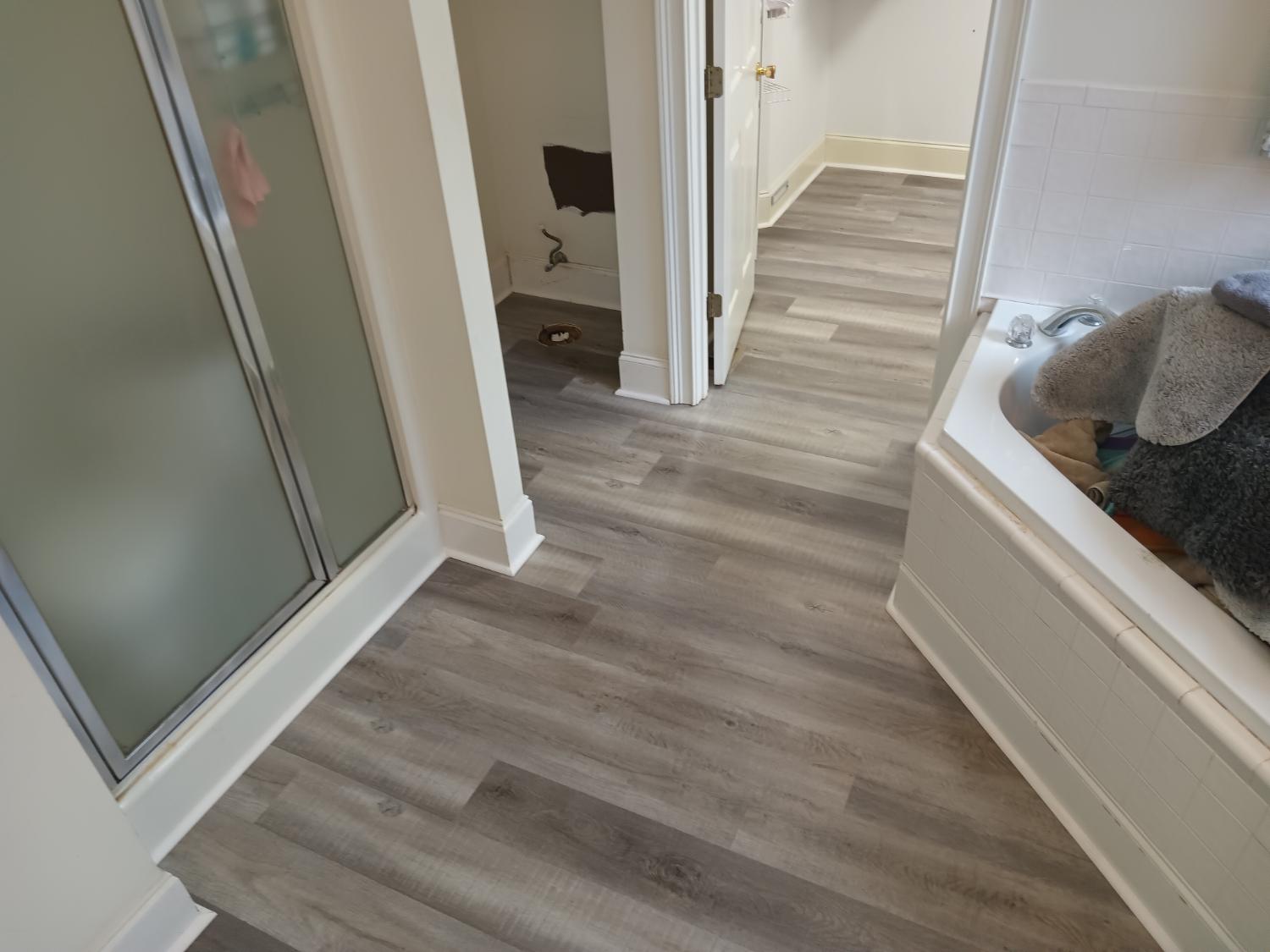Bathroom and hallway LVP install