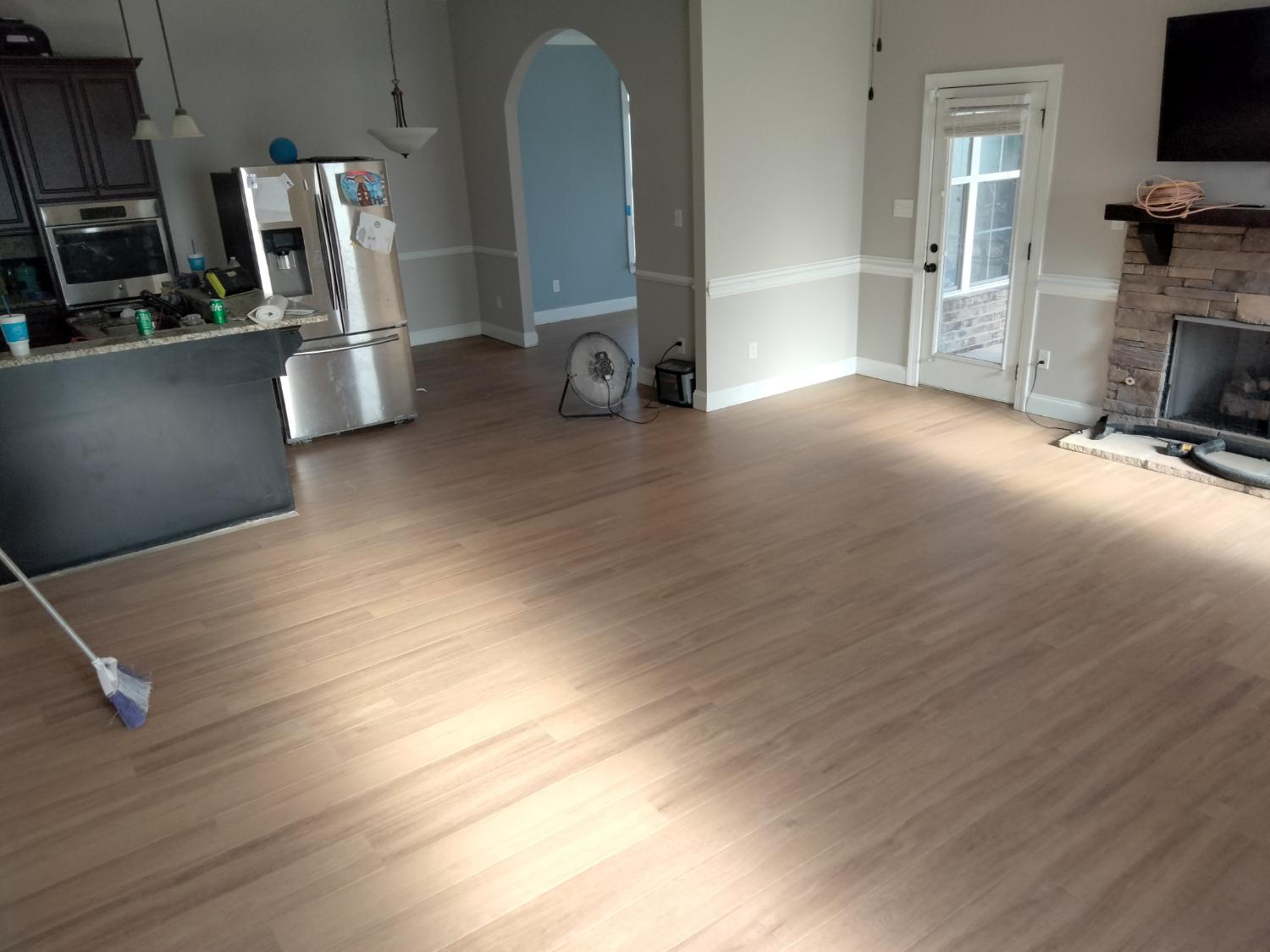 Kitchen and living light LVP